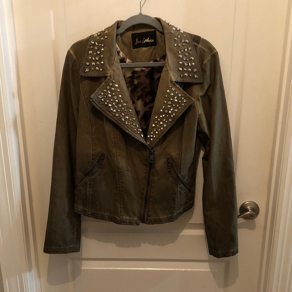 Sam Edelman Studded Faux Leather Jacket - Picture 1 of 7